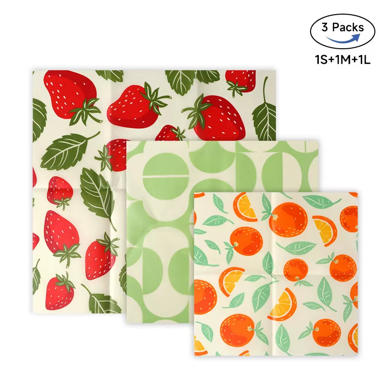 9Pack Reusable Beeswax Wraps, Ecp Friendly Beeswax Food Wrap, Bread Sandwich Wrapper, Reusable & Organic Cotton Food Wraps