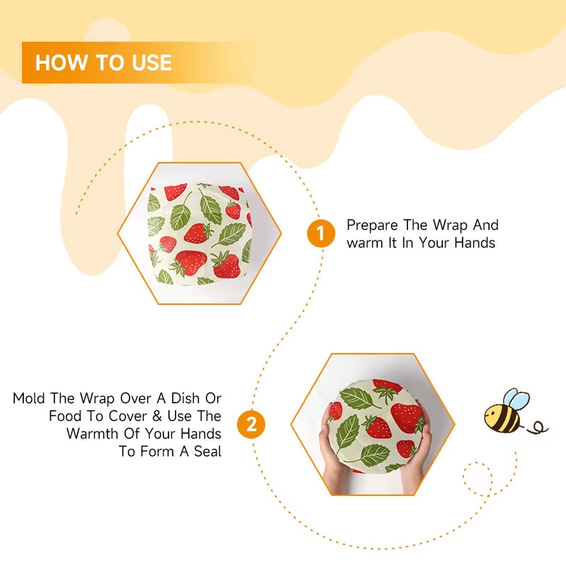 9Pack Reusable Beeswax Wraps, Ecp Friendly Beeswax Food Wrap, Bread Sandwich Wrapper, Reusable & Organic Cotton Food Wraps